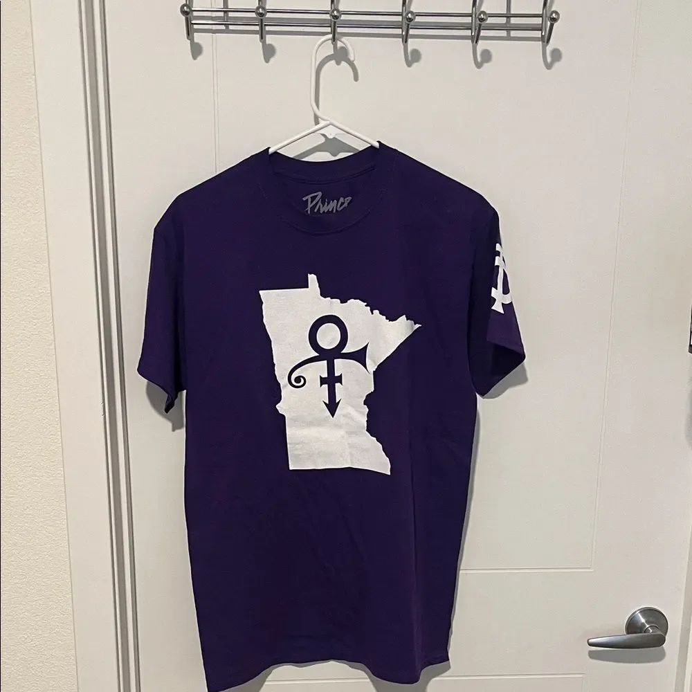 Prince Music Artist Purple White Minnesota Symbol Graphic Pullover T-Shirt